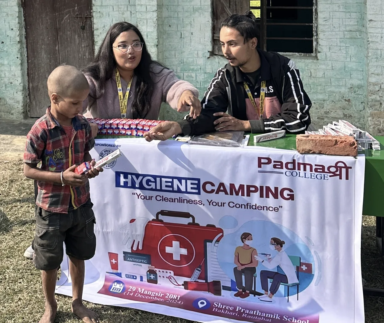 Hygiene and cleanliness campaign at Shree Prathamik School, Bakhri